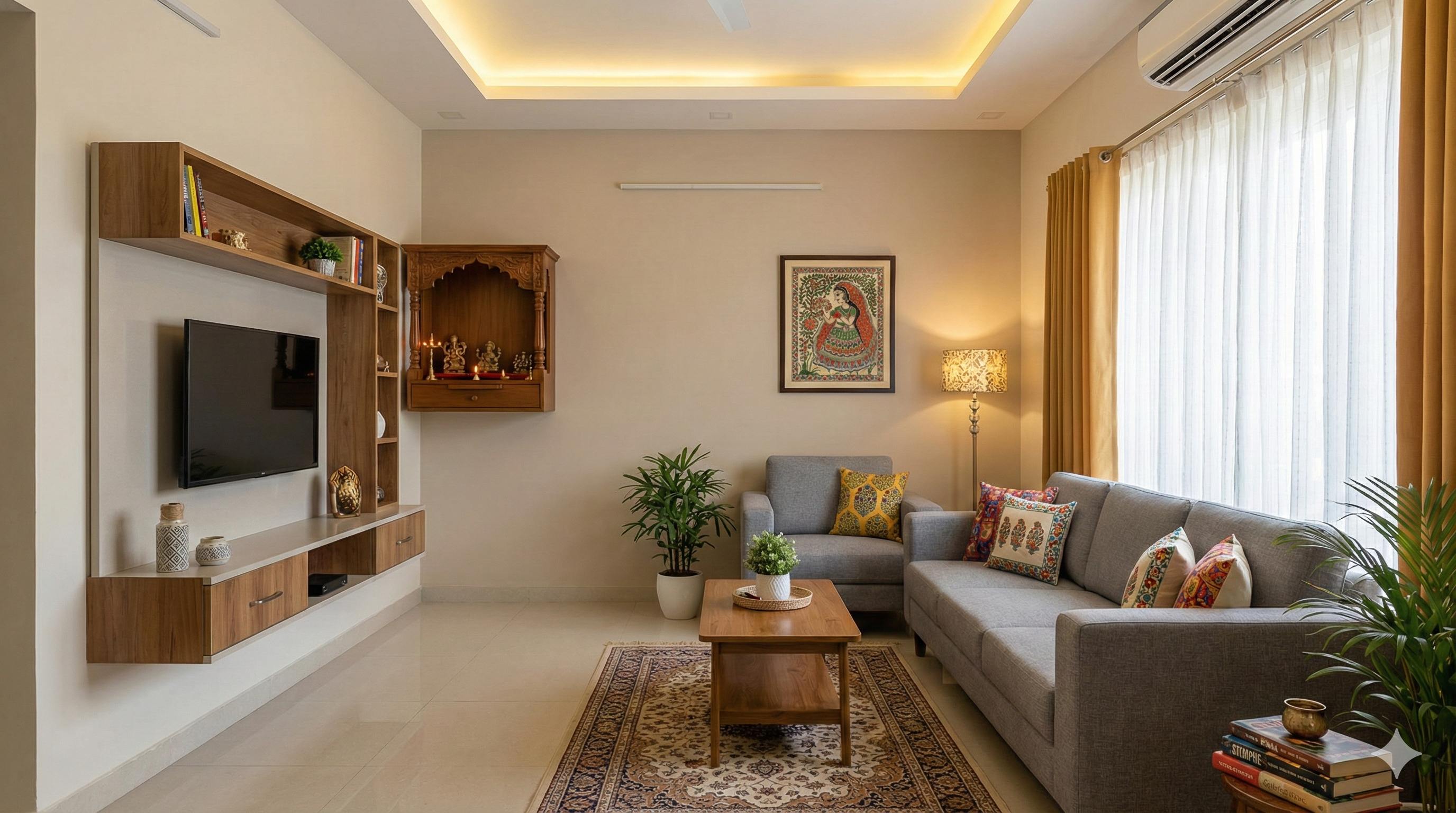 Semi-Modern Indian Living Room